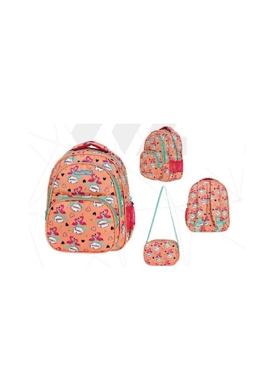 Oval İlkokul Çantası Flamingo Samon