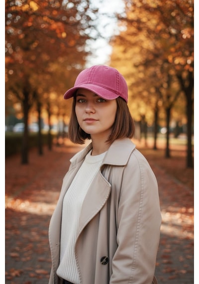 İthal Eskitme Model Yıkana Bilir Pembe Kot Şapka