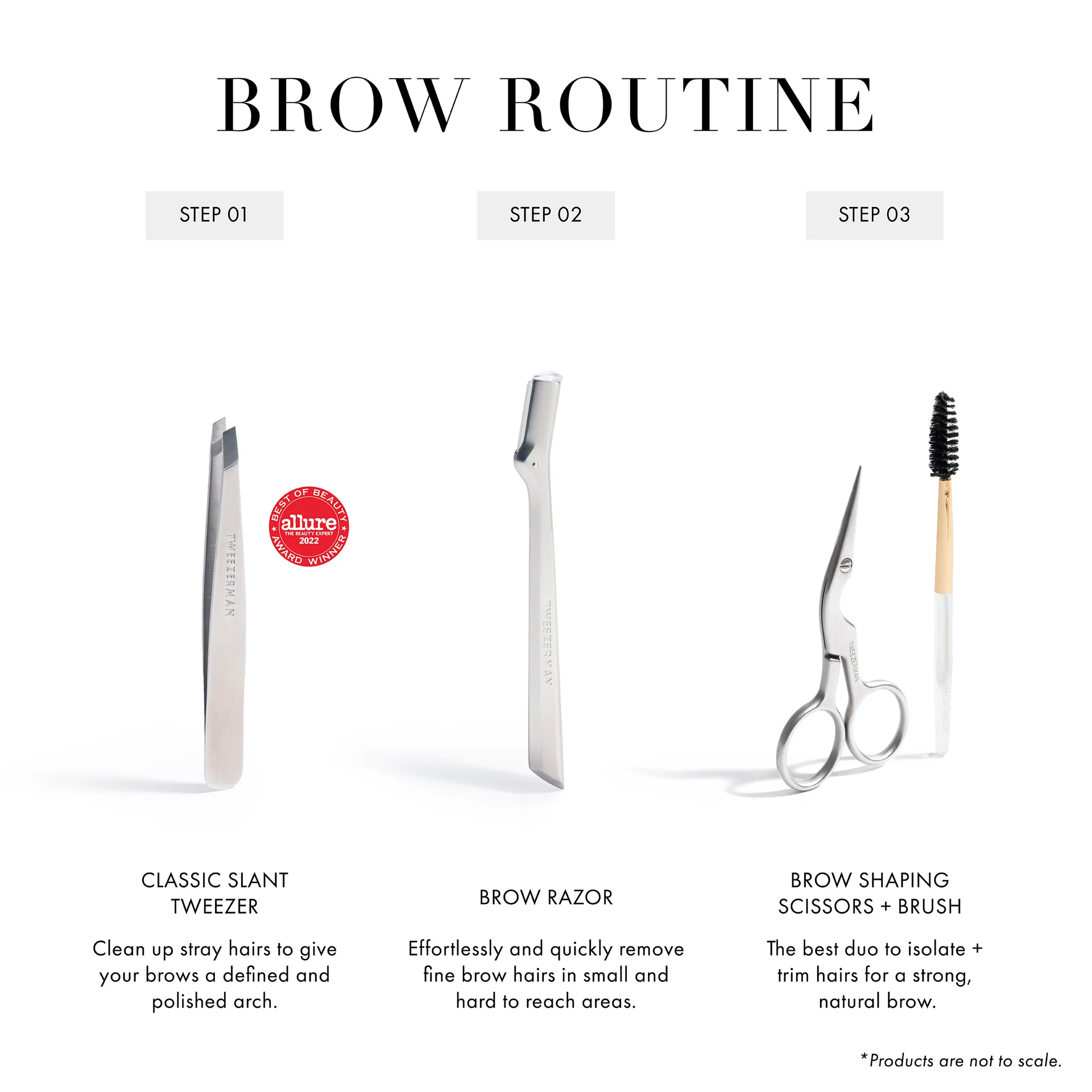 Tweezerman Brow Razor - Kaş Usturası Gri