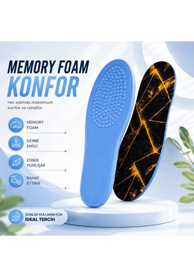 Blackflex Dynamic Gold Memory Foam Darbe Emici Digital Baskılı Hafızalı Erkek İç Tabanlık