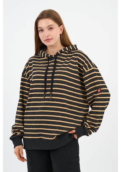 Alexander Gardi Çizgili Kapüşonlu Sweatshirt Unx-00242-wn Sarı - Siyah