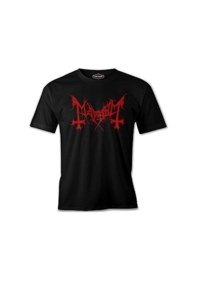 Mayhem - Logo Kırmızı Siyah Erkek Tshirt 001