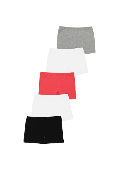 Arma Yıldız Renkli Kız Çocuk Boxer Tayt 5'li Paket Pamuklu Likralı Renklı