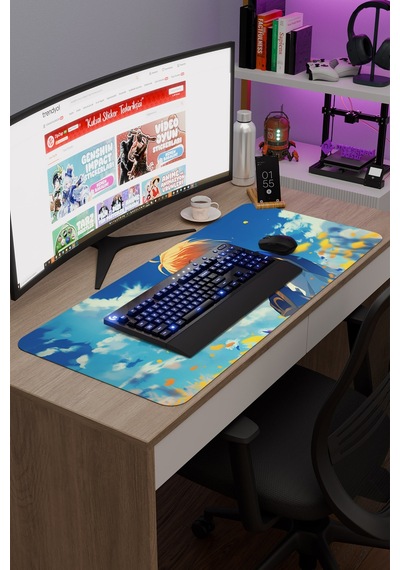 Hunter Hunter Anime V4 - 90x40 Xxl Gaming Kauçuk Kaymaz Taban Mouse Pad Fare Altlığı