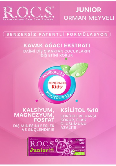 Rocs Junior 6-12 Orman Meyveli Özlü Diş Macunu 2 x 74 G