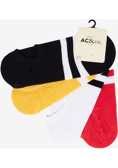 AC&Co / Altınyıldız Classics Erkek Sıyah Hardal Beyaz 4'lü Desenli Bambu Sneaker Çorap Beyaz - Hardal - Siyah AC&Co / Altınyıldız Classics Erkek Sıyah Hardal Beyaz 4'lü Desenli Bambu Sneaker Çorap Beyaz - Hardal - Siyah