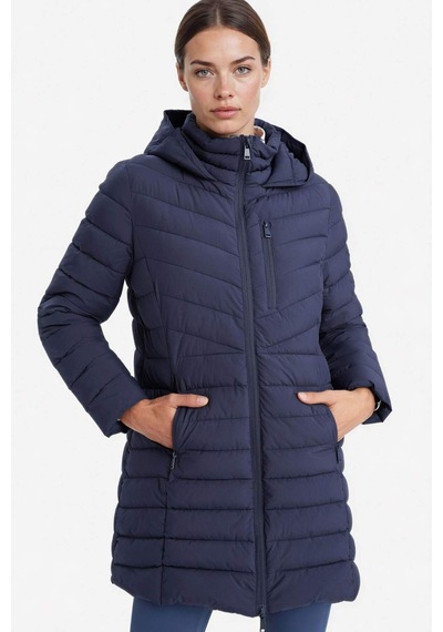 Defacto Defactofit Su İtici Regular Fit Kapüşonlu Şişme Parka Mont C6035ax25wnnv251 Lacivert-nv251