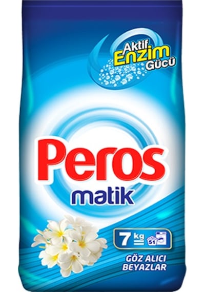Peros Matik Göz Alıcı Beyazlar Toz Çamaşır Deterjan 51 Yıkama 7 KG