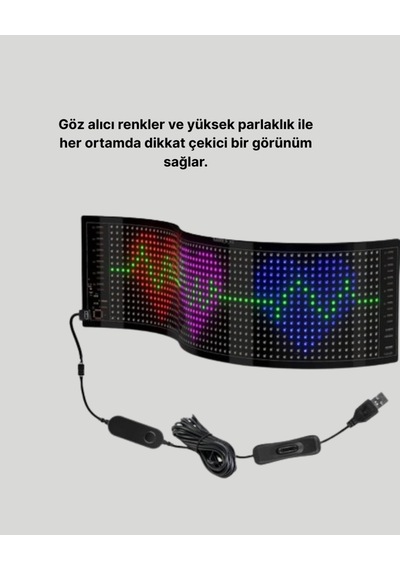Gece Kullanıma Uygun 16x64 Pixel Rgb Led Panel Estetik Atmosfer Işığı