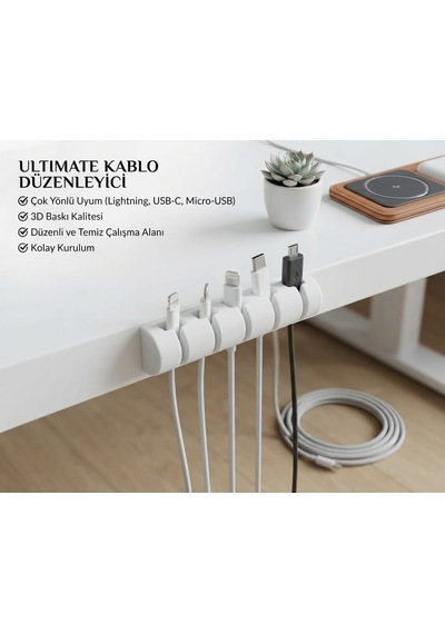 Kablo Düzenleyici Masanızı Minimalist Şekilde Düzenleyin