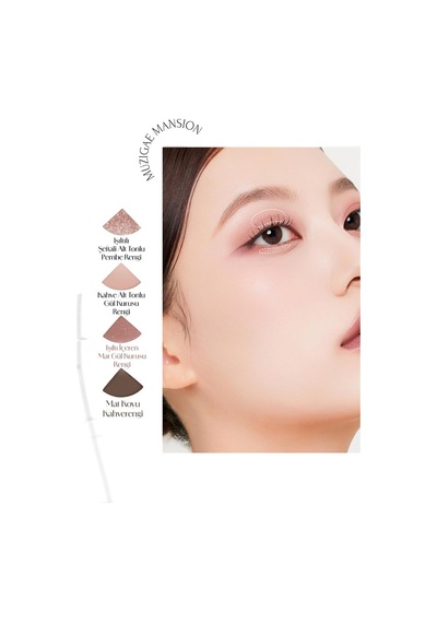İpeksi Dokulu 4'lü Far Paleti Twist Pot Eye Palette 05 Fog Rose Diğer