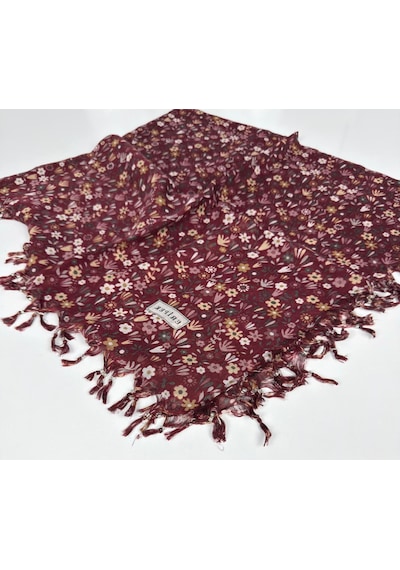Eripek Sökme Boncuklu Tülbent 06569 Bordo-pembe