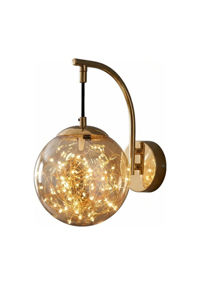 Glow Cam Peri Led Aplik Gold & Gümüş Gövde, Dekoratif Duvar Aydınlatma Gold