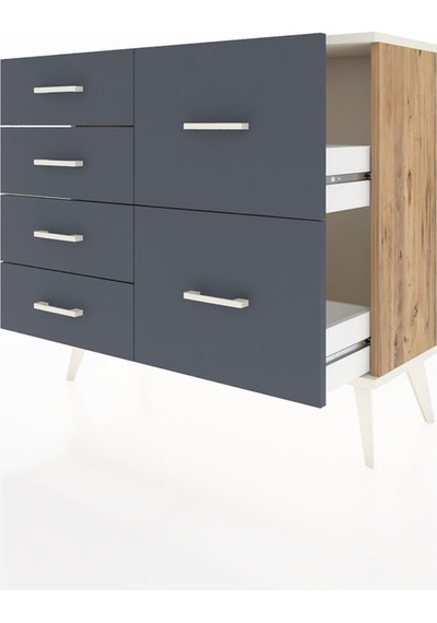 Arges Şifonyer 6 Çekmeceli 88x30x80 Çam-aytaşı/antrasit Aytaşı/antrasit Arges Şifonyer 6 Çekmeceli 88x30x80 Çam-aytaşı/antrasit Aytaşı/antrasit