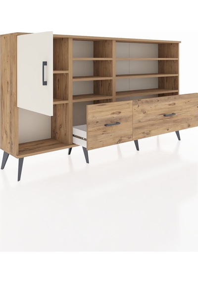 Arges Konsol 8 Raflı 2 Çekmeceli Tek Kapaklı 176x30x99 Çam-aytaşı/çam Aytası/atlas Çam - Atlas Çam Arges Konsol 8 Raflı 2 Çekmeceli Tek Kapaklı 176x30x99 Çam-aytaşı/çam Aytası/atlas Çam - Atlas Çam