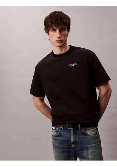 Calvin Klein Erkek T Shirt Lv04rd825g Ub1 Siyah Siyah