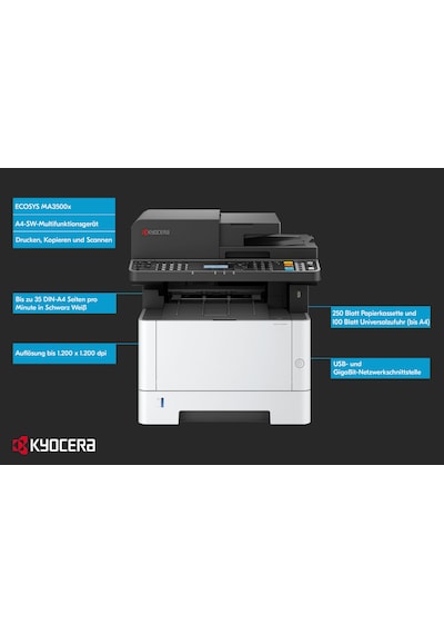 Kyocera Ecosys Ma3500x S/b Çok Fonk. Lazer Yazıcı