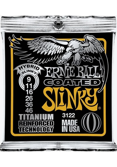 Ernie Ball P03122 Coated Electric Hybrid Slinky Takım Tel Elektro