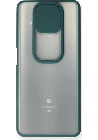 Newface Xiaomi Mi 10t Lite Kılıf Palm Buzlu Kamera Sürgülü Silikon - Yeşil