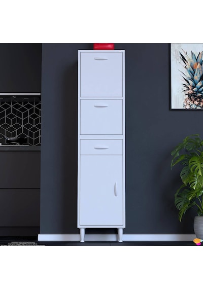 Eliusta Solaira 50 Cm Genişlik Kapaklı Mutfak Dolabı 3 Kapaklı, Çekmeceli Çok Amaçlı Mutfak/banyo Dolabı Beyaz Eliusta Solaira 50 Cm Genişlik Kapaklı Mutfak Dolabı 3 Kapaklı, Çekmeceli Çok Amaçlı Mutfak/banyo Dolabı Beyaz
