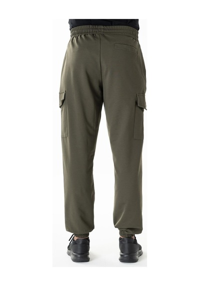 Maraton Sportswear Oversize Erkek Ribana Paça Basic Haki Eşofman Altı 22396-haki Haki