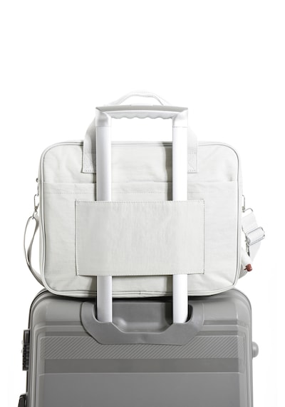 Özer-3027 Sanmorris Unisex Krinkıl Suya Dayanıklı Çapraz-el Askılı Evrak Ve Laptop Çantası Açık Gri