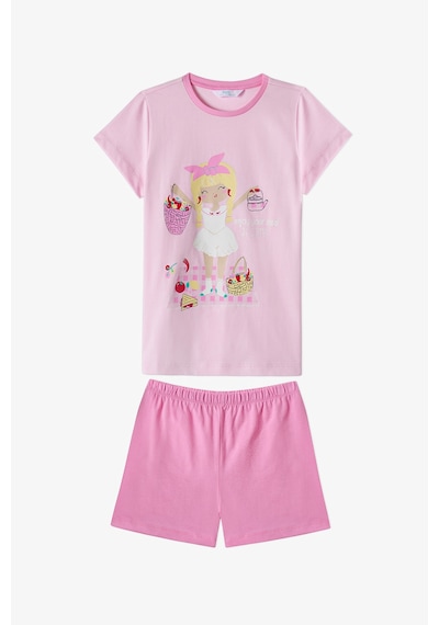 Penti Pembe Kız Çocuk Fresh Picnic Pamuklu 2li Pijama Takımı