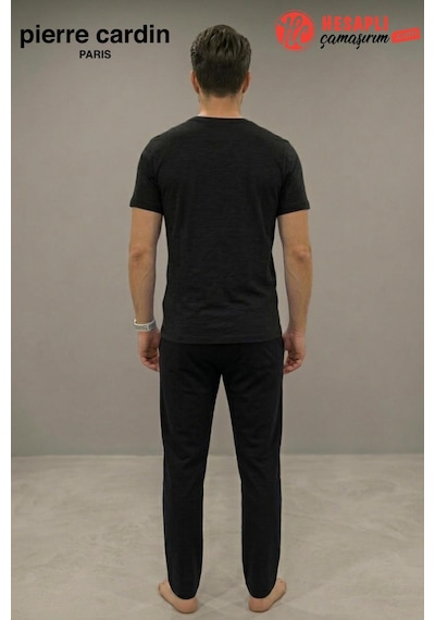 Pierre Cardin Paris Premium Erkek %100 Pamuklu Rahat Kalıp Cepli Kısa Kollu Pijama Takım Siyah Pierre Cardin Paris Premium Erkek %100 Pamuklu Rahat Kalıp Cepli Kısa Kollu Pijama Takım Siyah