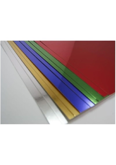 Metalik Aynalı Fon Kartonu 50x70 5 Renk 1 Paket Artlantis Aynalı
