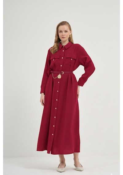 Ftz Women Kadın Modal Elbise Bordo 31016 Bordo