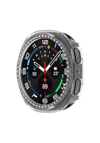 Samsung Galaxy Watch 8 40mm İle Uyumlu Zarif Kristal Taşlı Kasa Koruyucu Kılıf