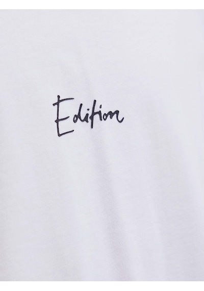 Jack & Jones Dynamic Script Erkek Beyaz Tişört 12273310-bw Beyaz