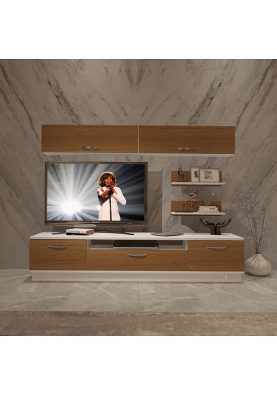 Decoraktiv Trendstyle 5 Mdf Tv Ünitesi Tv Sehpası Beyaz - Ceviz