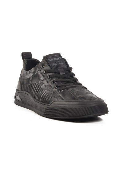 Siyah Hafif Esnek Erkek Sneaker 25y510-13 M Kömür Çok Renkli