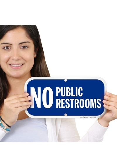 Smartsign -k2-0169-al"no Public Tuvalet Tabelası 15,24 Cm X 30,48 Cm Alüminyum