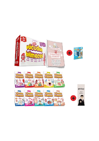 4. Sınıf Hikaye Kitabı Seti Model Yayınları Vücudun Bilmecesi + 4. Sınıf Test Kitabı + Kişiye Özel İsimli Harry Potter Kitap Ayracı