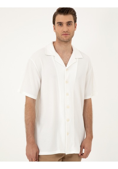Pierre Cardin Erkek Beyaz Gömlek Örme 50286124-vr013 Beyaz