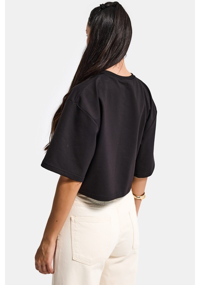 Itsbasic Kadın Siyah Renk S6-1 Oversize Bol Kesim T-shirt Itsbasic Kadın Siyah Renk S6-1 Oversize Bol Kesim T-shirt