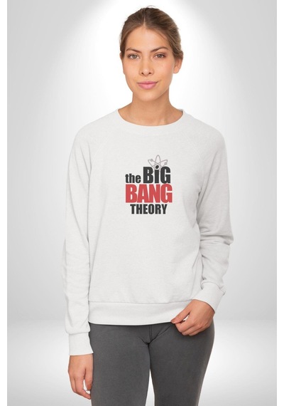The Big Bang Theory Unisex Beyaz Baskılı Sweatshirt Beyaz