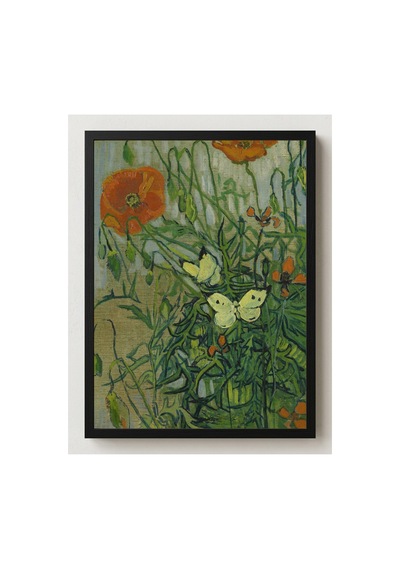 Van Gogh Van Gogh Kelebekler Ve Gelincikler Çerçevesiz Poster 21x30 Cm A4 Tablo Van Gogh