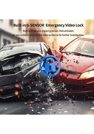 4k Wifi Çift Kameralı Araç Kamerası Gece Görüşlü G-sensörlü Dash Cam 170 Derece 96674930