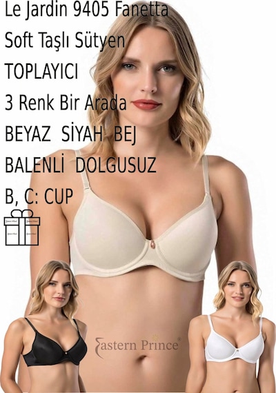 Le Jardin Sütyen Fanetta Soft Cup Taşlı Büyük Beden Dolgusuz Balenli Toplayıcı 9405 Beyazsiyahbej Le Jardin Sütyen Fanetta Soft Cup Taşlı Büyük Beden Dolgusuz Balenli Toplayıcı 9405 Beyazsiyahbej