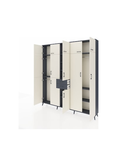 Arges Dolap 10 Raflı 2 Çekmeceli 3 Askılı 220x30x243 Antrasit-aytaşı/antrasit Aytası/antrasıt Arges Dolap 10 Raflı 2 Çekmeceli 3 Askılı 220x30x243 Antrasit-aytaşı/antrasit Aytası/antrasıt