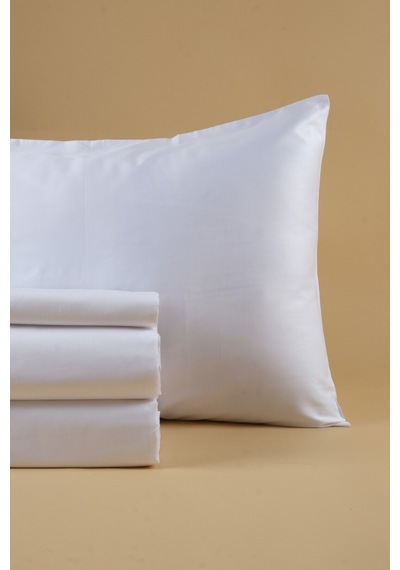 San Marino Serisi %100 Pamuk Saten King Size Otel Çarşafı 280 280cm Beyaz