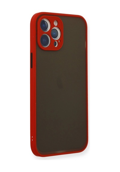 Apple Uyumlu iPhone 12 Pro Max Kılıf Montreal Silikon Kapak Kırmızı,
