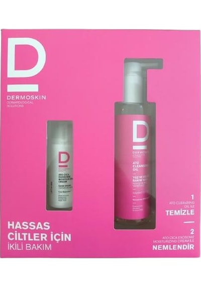 Dermoskin Ato Cleansing Oil 200 Ml + Cica Exosome Moisturizing Cream 33 Ml