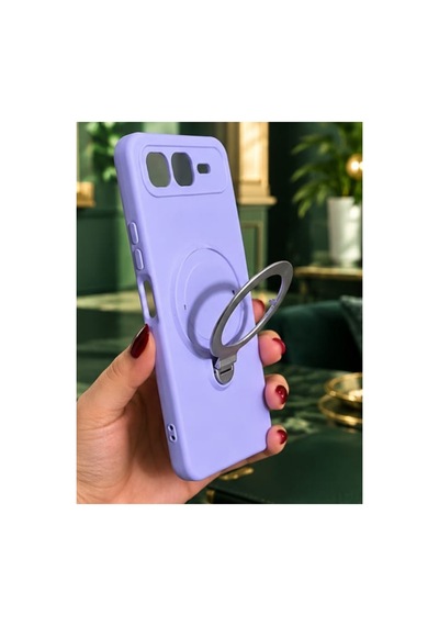 İnfinix Smart 10 Plus İle Uyumlu 360 Derece Dönebilen Kalın Metal Magsafe Halka Stantlı İçi Kadife Korumalı Ultra Lüx Premium Silikon Kılıf Lila İnfinix Smart 10 Plus İle Uyumlu 360 Derece Dönebilen Kalın Metal Magsafe Halka Stantlı İçi Kadife Korumalı Ultra Lüx Premium Silikon Kılıf Lila