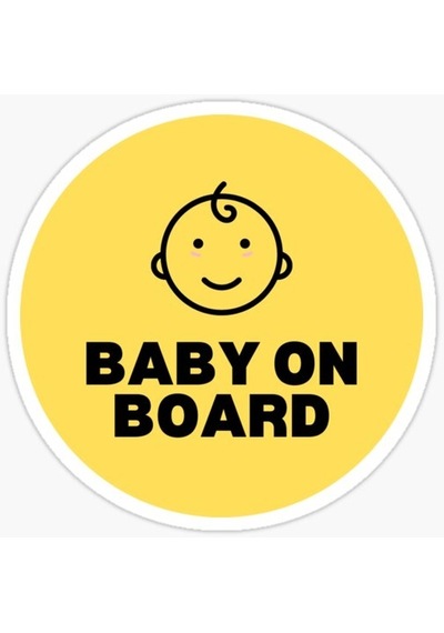 Araçta bebek var Baby On Board Sticker Yapıştırma 19CM md2