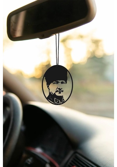 Araba Süsü Metal Gazi Mustafa Kemal Atatürk Dikiz Aynası Süsü Gerçek Silüet Oto Aksesuar
