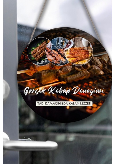 Kebap Salonu Için Duvar, Kapı, Çift Taraflı Askılı Pano Karşılama Tabelası, Restoran Süs Tablo